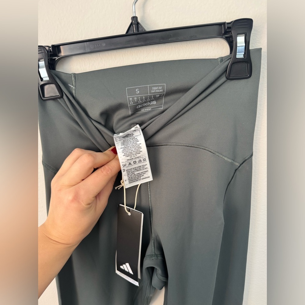 Adidas ALL ME LUXE 7/8 LEGGINGS Size S Legend Ivy NWT - Picture 9 of 13